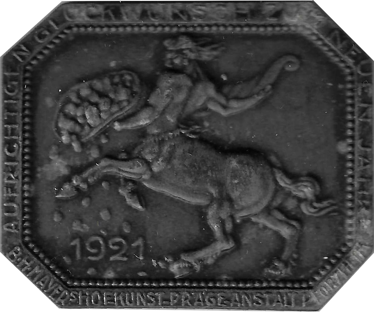 Jahresmedaille des Jahres 1921 der B. H. Mayer's Hof-Kunstprägeanstalt Pforzheim