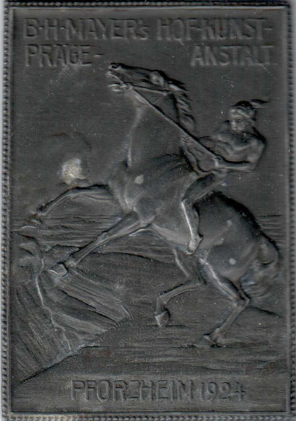 Jahresmedaille des Jahres 1924 der B. H. Mayer's Hof-Kunstprägeanstalt Pforzheim