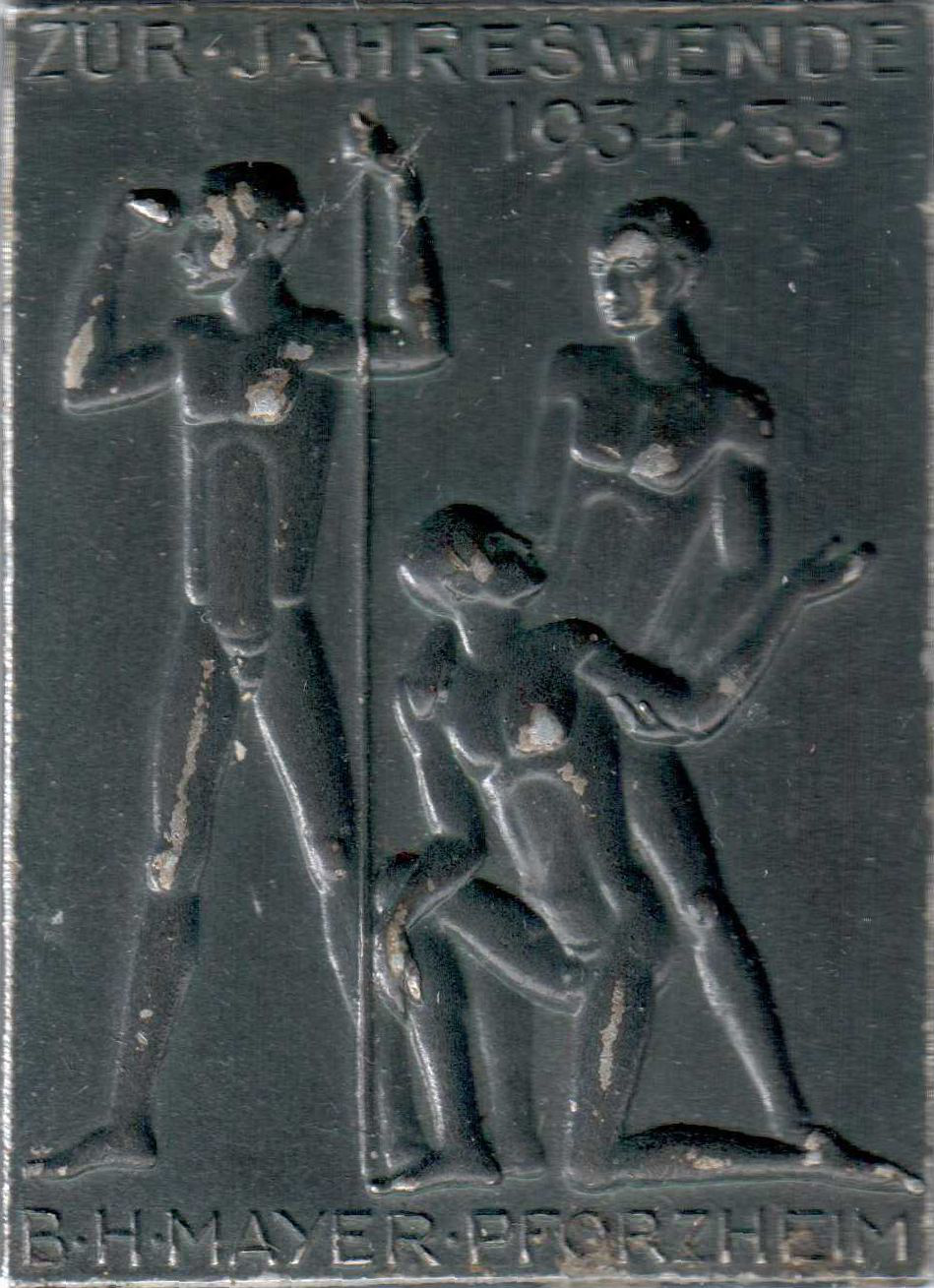 Jahresmedaille des Jahres 1935 der B. H. Mayer's Hof-Kunstprägeanstalt Pforzheim
