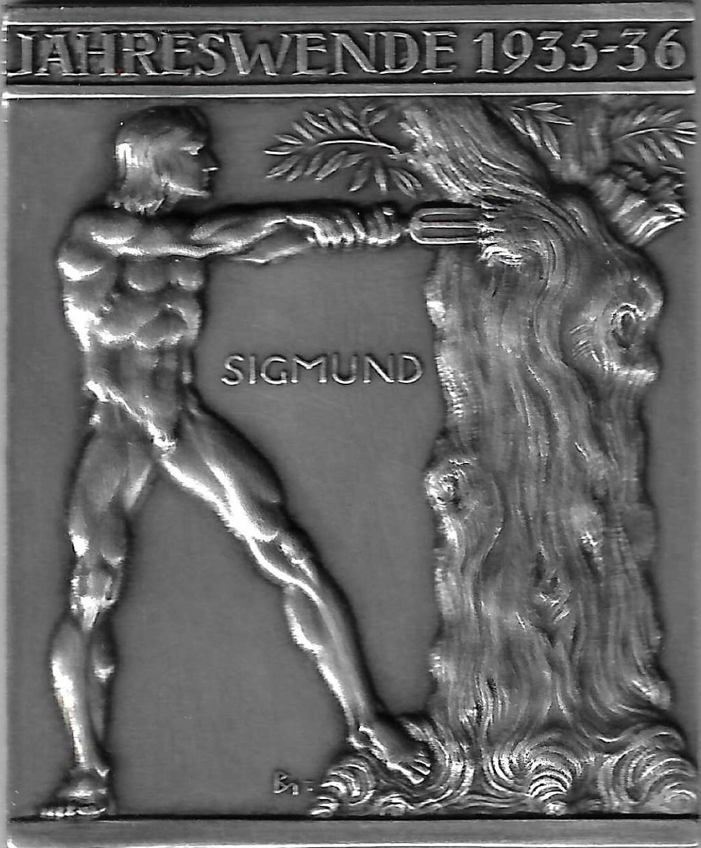Jahresmedaille des Jahres 1936 der B. H. Mayer's Hof-Kunstprägeanstalt Pforzheim