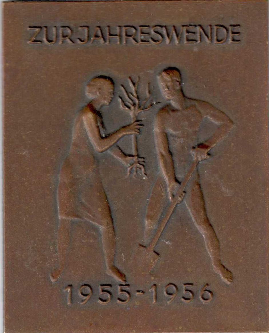 Jahresmedaille des Jahres 1956 der B. H. Mayer's Hof-Kunstprägeanstalt Pforzheim