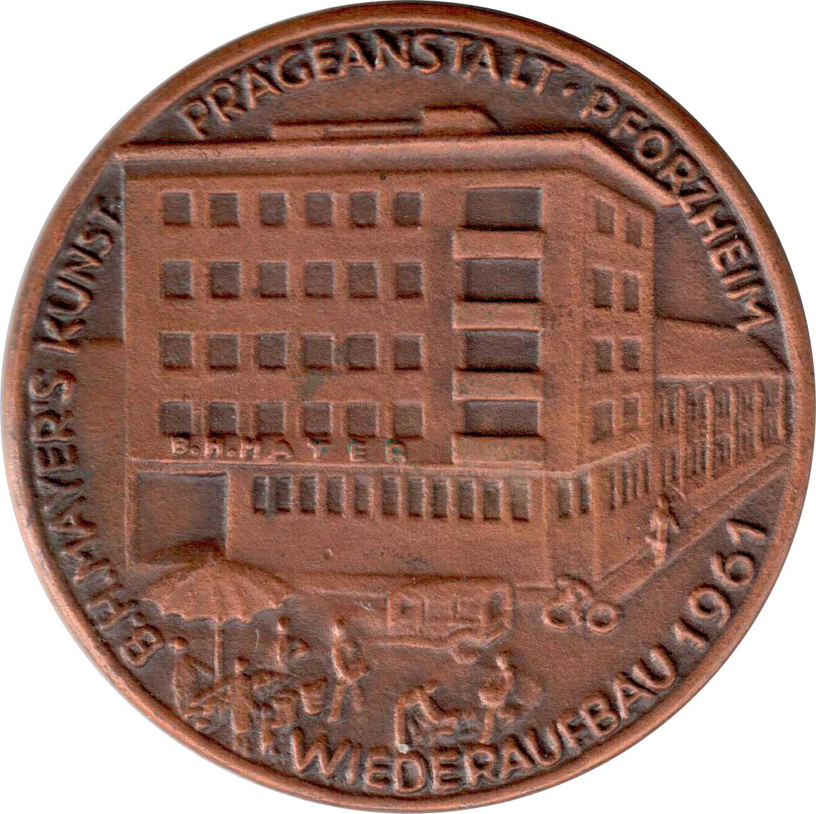 Jahresmedaille des Jahres 1962 der B. H. Mayer's Hof-Kunstprägeanstalt Pforzheim