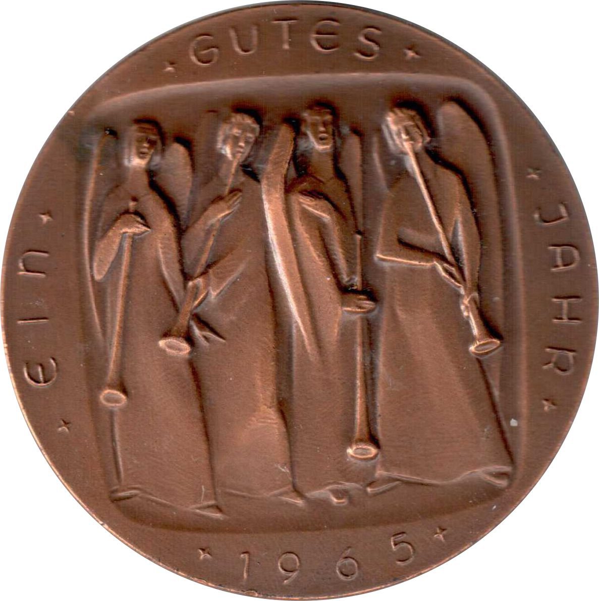 Jahresmedaille des Jahres 1965 der B. H. Mayer's Hof-Kunstprägeanstalt Pforzheim