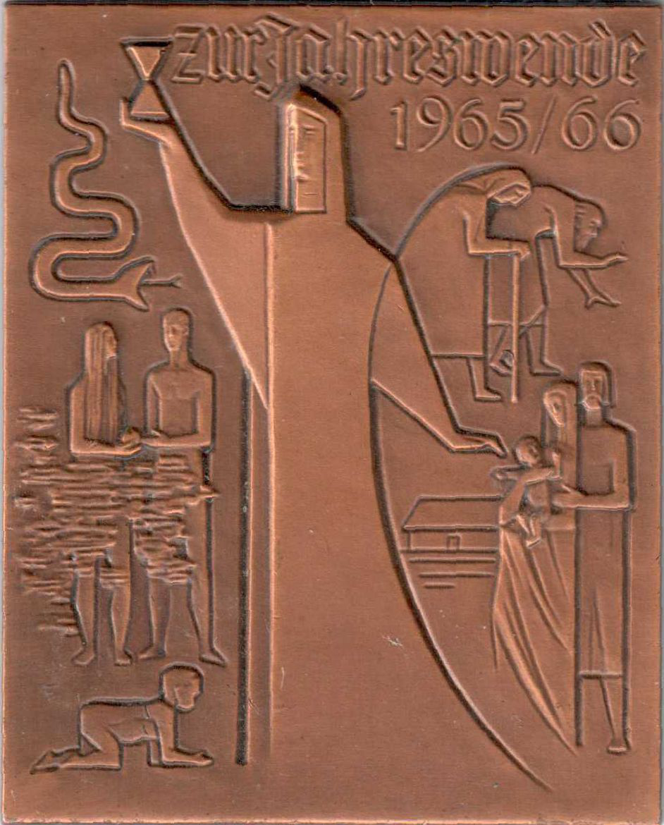 Jahresmedaille des Jahres 1966 der B. H. Mayer's Hof-Kunstprägeanstalt Pforzheim