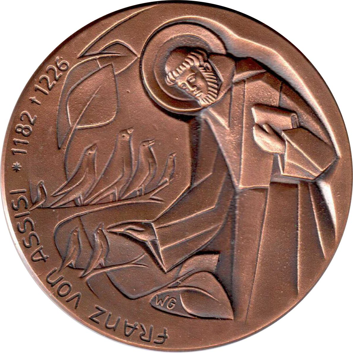 Jahresmedaille des Jahres 1982 der B. H. Mayer's Hof-Kunstprägeanstalt Pforzheim