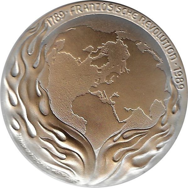 Jahresmedaille des Jahres 1989 der B. H. Mayer's Hof-Kunstprägeanstalt Pforzheim