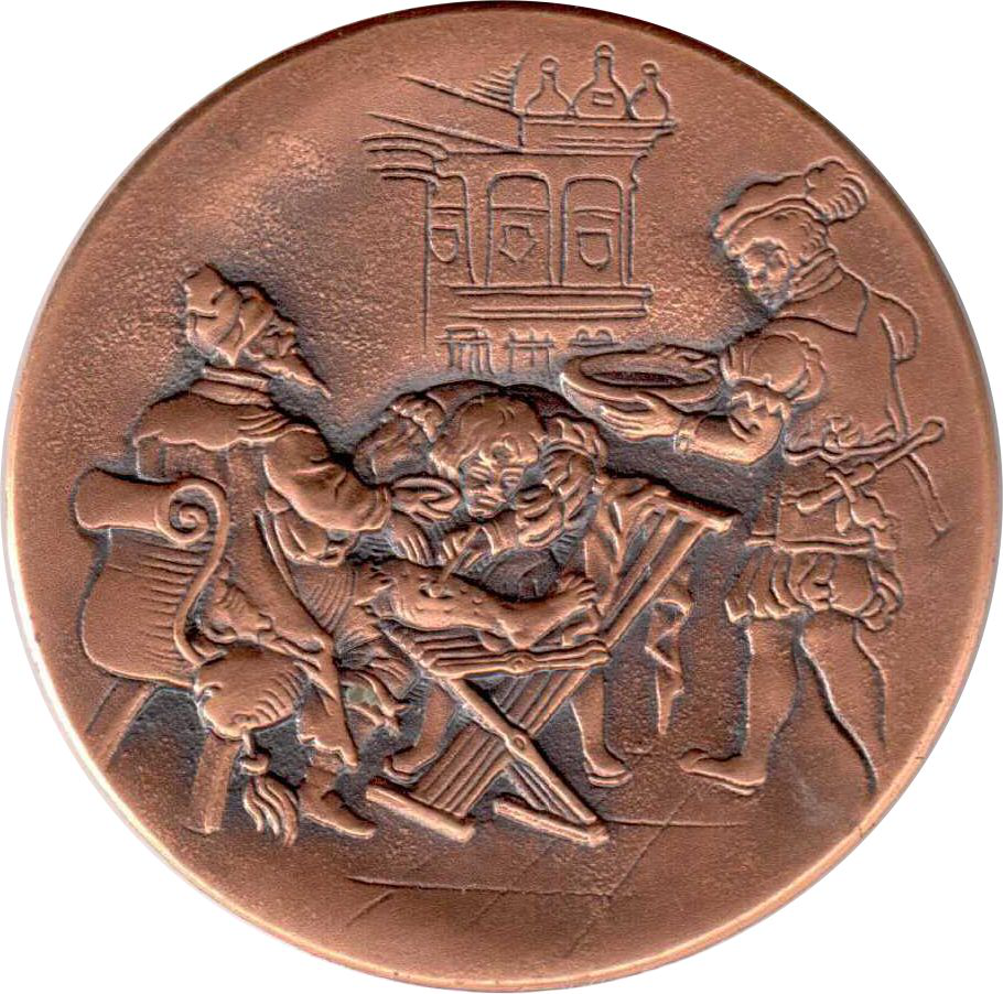 Jahresmedaille des Jahres 1991 der B. H. Mayer's Hof-Kunstprägeanstalt Pforzheim